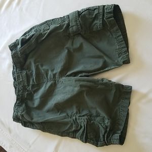 Army Green Pull-On Cargo Shorts, Size 14H